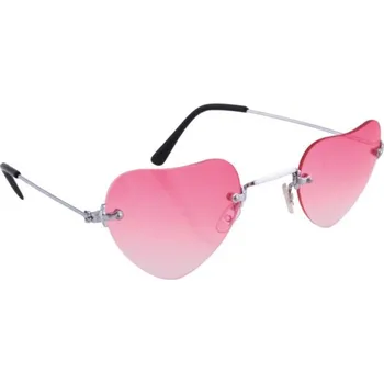 Karnevalový doplněk Funny Fashion Brýle růžové srdce