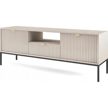 Televizní stolek Komodee TV stolek Nanaimo RTV154 Kašmírová Barva s Rýhovaným Čelem a 1 Šuplík