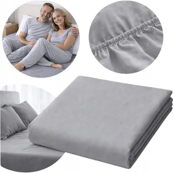 Prostěradlo PROSTĚRADLO BAVLNĚNÉ PREMIUM S GUMOU BÍLÉ MĚKKÉ HLADKÉ 180x200 cm