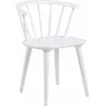 ŽIDLE Ida bílá Z KAUČUKOVÉHO DŘEVA, tvarovaná