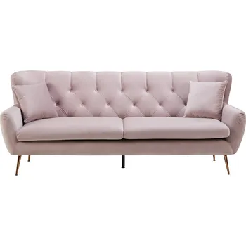 Pohovka Pohovka Liliana, růžový samet, max. 360 kg, růžová, 227 cm, 95 cm, 93 cm