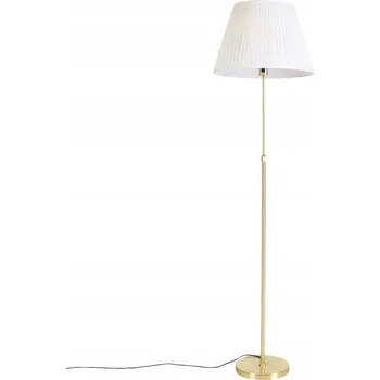 Stojací lampa Stojací lampa zlatá/mosazná s plisovaným krémovým stínidlem 45 cm - Parte