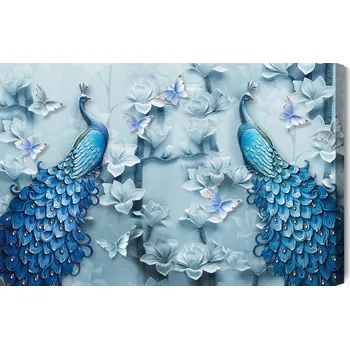 Obraz Obraz Barevní Pávové 3D Efekt 90x60