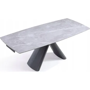 Jídelní stůl Rozkládací obdélníkový jídelní stůl keramický 140(200)x90cm Positano Šedý
