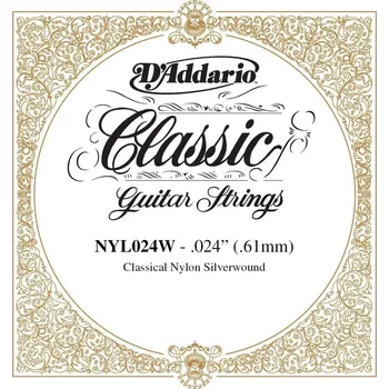 Příslušenství pro strunný nástroj D'Addario NYL024W Samostatná struna pro kytaru