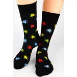 NOVITI BAVLNĚNÉ PONOŽKY VZOR PREMIUM SB002 Barva: czarny/chrząszcze, Velikost: 43-46