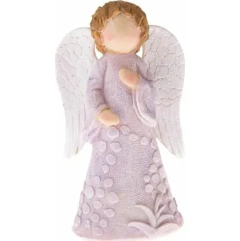 Casa de Engel Home Polyresinový anděl s rukou an hrudi, 8/72 Fialová UNI (2813903)