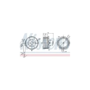 Chladič motoru Vnitřní ventilátor NISSENS 87031
