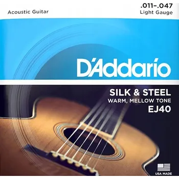 Struna pro hudební nástroj Struny D'Addario EJ40 pro akustickou kytaru