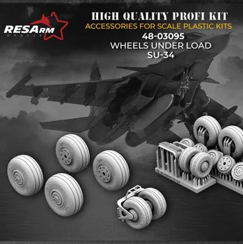 Plastikový model 1/48 Su-34 wheels under load