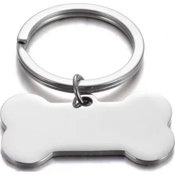 Klíčenka kost (ocel) 4 (Přívěšek na klíče psí kost)