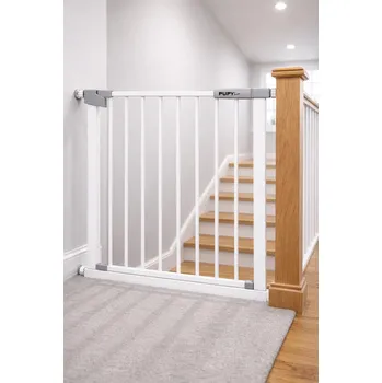 Dětsný nábytek Zábrana Pupyhou 76-83 cm - dveře/schody - bílá