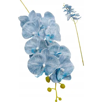 umělá květina Umělá modrá orchidej větvička dekorace kompozice KVALITA XXL 100 cm