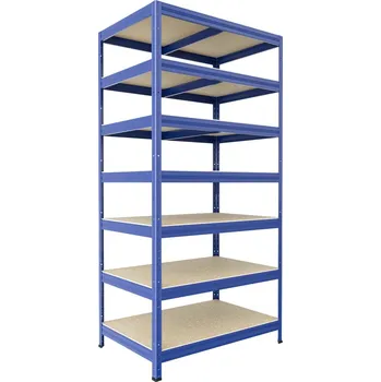 Dílenský regál Regál do technické místnosti Biedrax 35 x 75 x 240 cm, modrý, 7 polic OSB 10 mm, nosnost 200 kg na polici
