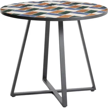 Zahradní stůl Kave Home Barvený zahradní bistro stolek Tella Ø 90 cm