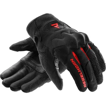 Moto rukavice Rukavice na motorku Rebelhorn Core černo-červené