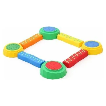 Dětské hřiště Balanční LESNÍ DRÁHA – barevná sada 8 ks kameny + dráha