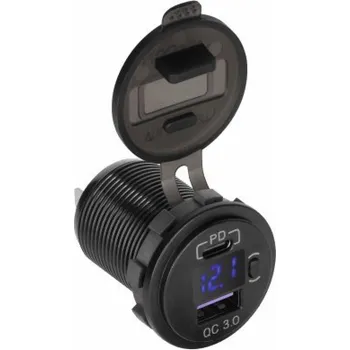 Nabíječka USB PEIYING PY-CHR0006 s QC a měřičem napětí