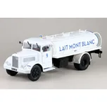 Berliet GDR 7 cisterna na mleko LAIT MONT BLANC 1:43 - Hachette časopis s modelem Berliet GDR 7 - kovový model