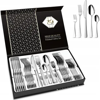 Příbor SADA PŘÍBORŮ PRO 6 OSOB, JÍDELNÍ SOUPRAVA 30 DÍLŮ, OCELOVÉ PŘÍBORY