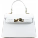 MORANTI kabelka kufřík pravá kůže bílá