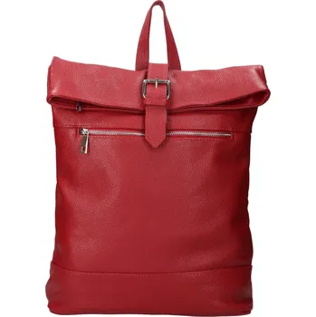 Městský batoh Dámský kožený batoh Italia Babet - tmavě červená