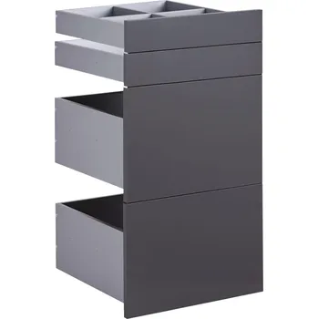 Šatní skříň Sada Zásuvek Unit, antracitová, 45,3 cm, 83 cm, 47 cm