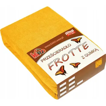 Prostěradlo Froté prostěradlo s gumou 220x240 hořčicové slunečné KARO