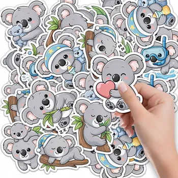 samolepka SAMOLEPKY ŠTÍTKY NA SEŠIT 10 ks - ZVÍŘE MEDVÍDEK KOALA ZVÍŘATA