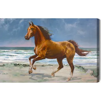 Obraz Obraz Na Plátně Kůň, slunce a moře 90x60
