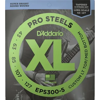 Struna pro kytaru a smyčcový nástroj D'Addario EPS300-5 Struny pro 5-strunnou baskytaru
