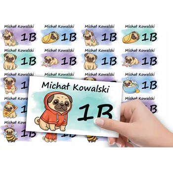 samolepka SAMOLEPKY NA SEŠIT 20 ks - ZVÍŘE PES PEJSEK PSI PLEMENO MOP PUG