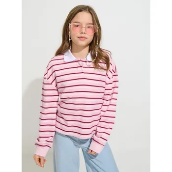 Dívčí oblečení Sinsay - Polo mikina s příměsí viskózy - vícebarevná - 133HW-MLC - 133HW-MLC-158