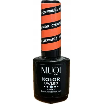 Lak na nehty NIUQI HYBRIDNÍ LAK NA NEHTY UV/LED 5ml neonová červená 2