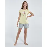 CORNETTE DÍVČÍ DĚTSKÉ PYŽAMO 787/98 PAPOUŠCI KR Barva: żółty, Velikost: 110-116