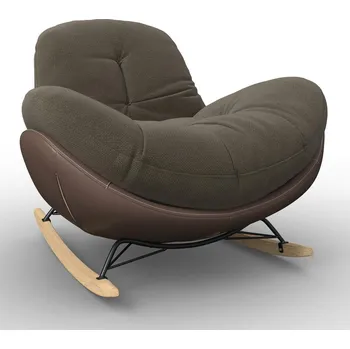 Křeslo Houpací křeslo Elea, hnědá, max. 140 kg, hnědá, 103 cm, 79 cm, 109 cm