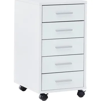 Zásuvkový kontejner Kanc. kontajner na kolečkách bílý, bílá, 33 cm, 63 cm, 38 cm