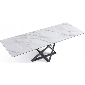 Jídelní stůl Rozkládací jídelní stůl s keramickou deskou 160(240)x90cm Portovenere Bílý