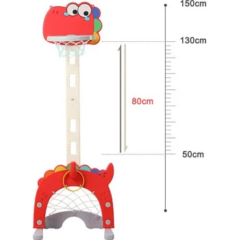 Dětské hřiště Multifunkční dětský basketbalový koš se stojanem 4v1