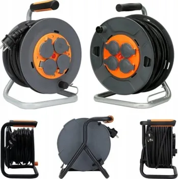 Napájecí kabel PRODLUŽOVACÍ KABEL BUBNEN 40 m NA BUBNU 4 ZÁSUVKY 16A 3G1,5mm H07RNF ZENITECH