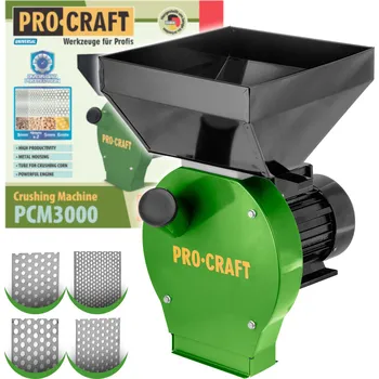 Procraft Elektrický šrotovník na obilí PCM3000 700 W, 2850 ot/min, 8 l zásobník, 230 V