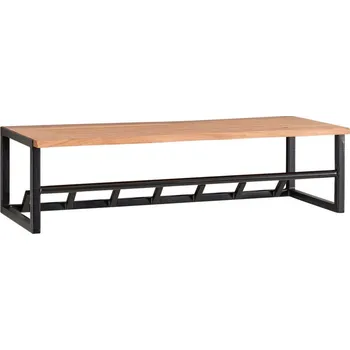 Věšák Nástenná šatna barvy akácie, černá, barvy akácie