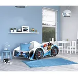 Dětská postel auto DVA PEJSCI 140x70 cm - modrá (21)