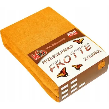 Prostěradlo Froté prostěradlo s gumou 160x200 oranžové KARO