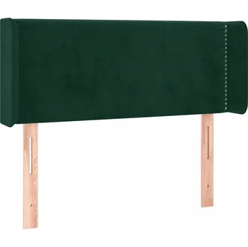 VidaXL Čelo postele s ušima, tmavě zelené, 103x16x78/88 cm, samet