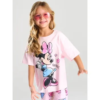 Sinsay - Bavlněná košilka s potiskem Minnie Mouse - pastelová růžová - 384HS-03X - 384HS-03X-98