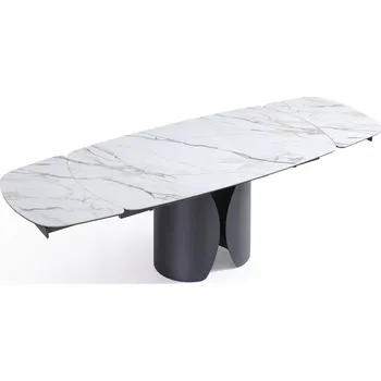 Jídelní stůl Rozkládací obdélníkový jídelní stůl keramický 160(240)x90cm Ischia Bílý