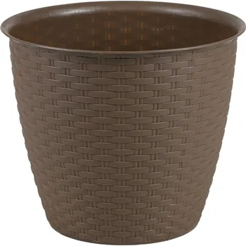 Květináč DOCHTMANN Květináč rattan 35x30 cm, hnědý
