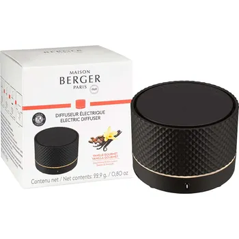 Elektrický aroma difuzér Maison Berger Paris Bezdrátový elektrický difuzér Nomade s náplní Gurmánská vanilka p. 8 cm černý