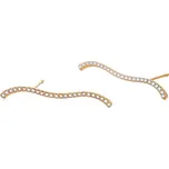 ELENYS Wave – pozlacené náušnice 18K žluté zlato